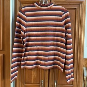 American Eagle Striped Turtleneck
